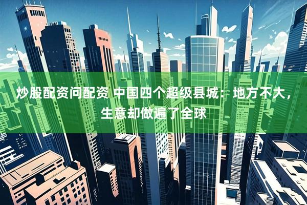 炒股配资问配资 中国四个超级县城：地方不大，生意却做遍了全球